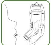 Inhale and seal the mouthpiece