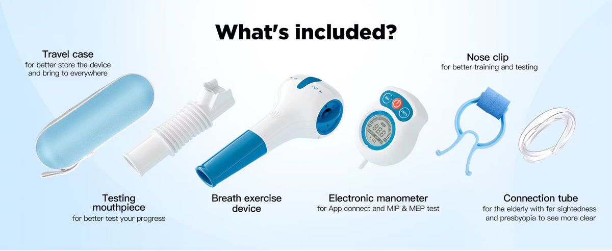 MEDIHOMEAID - Respiratory Muscle Trainer with Digital Meter