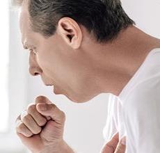 Person with a weak cough
